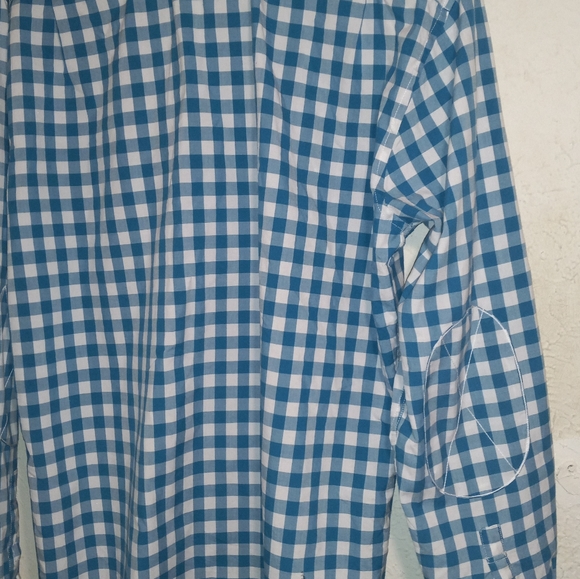 Lacoste Men's Teal Blue & White Checkered Button Down Shirt / M - Picture 9 of 9